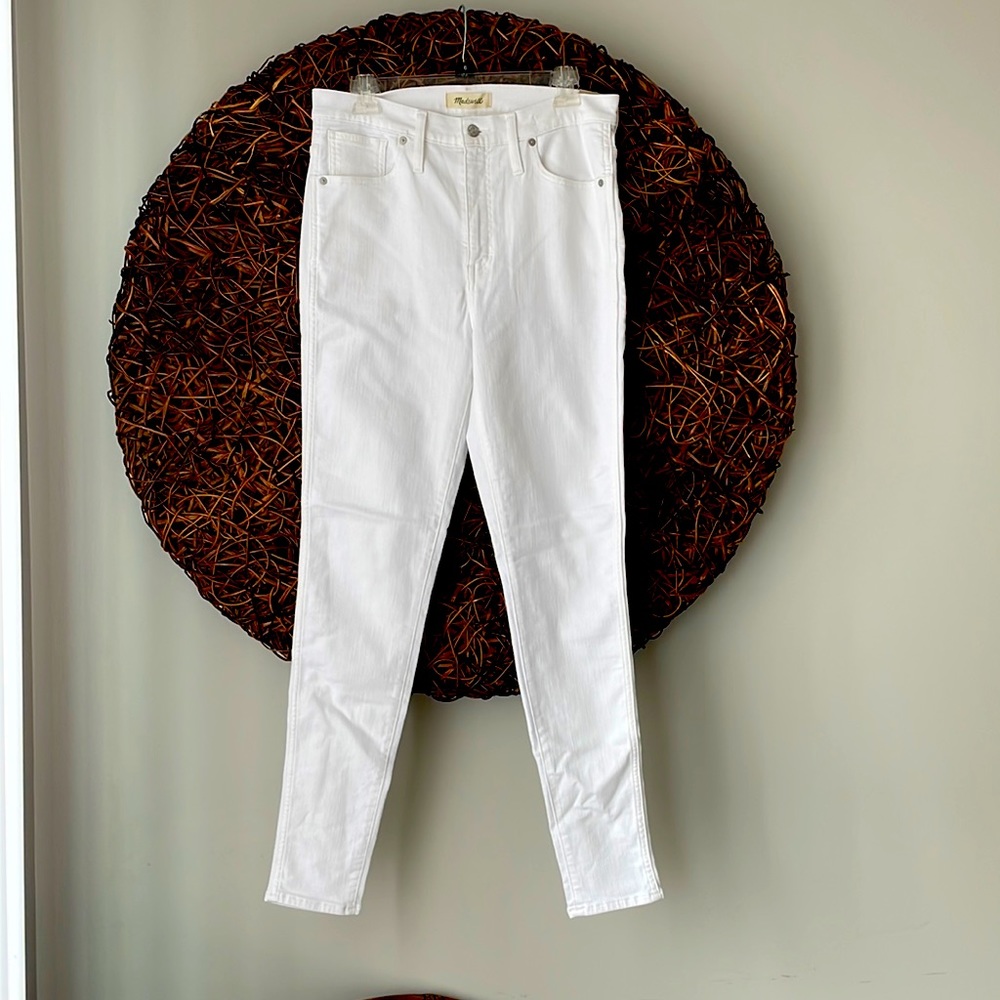 Madewell Women's High Rise Jeans in White 31T Stretchy Skinny Jeans NWT